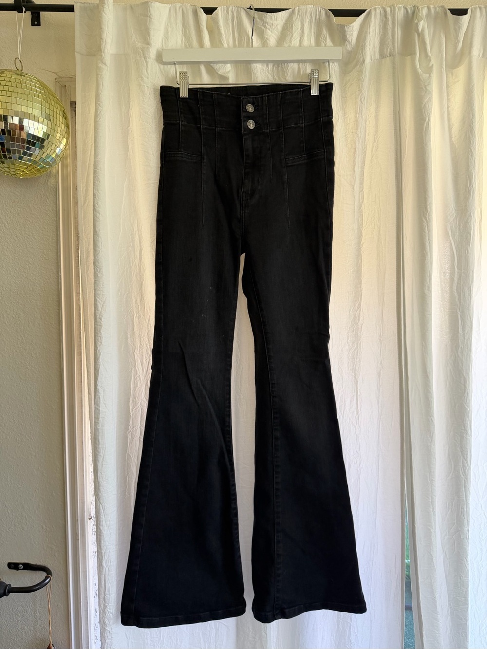 We the Free Jayde High-Waist Black Flare Jeans